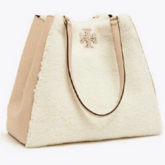 Tory Burch McGraw Shearling Carryall Shoulder Bag with Dust Bag - Picture 16 of 16